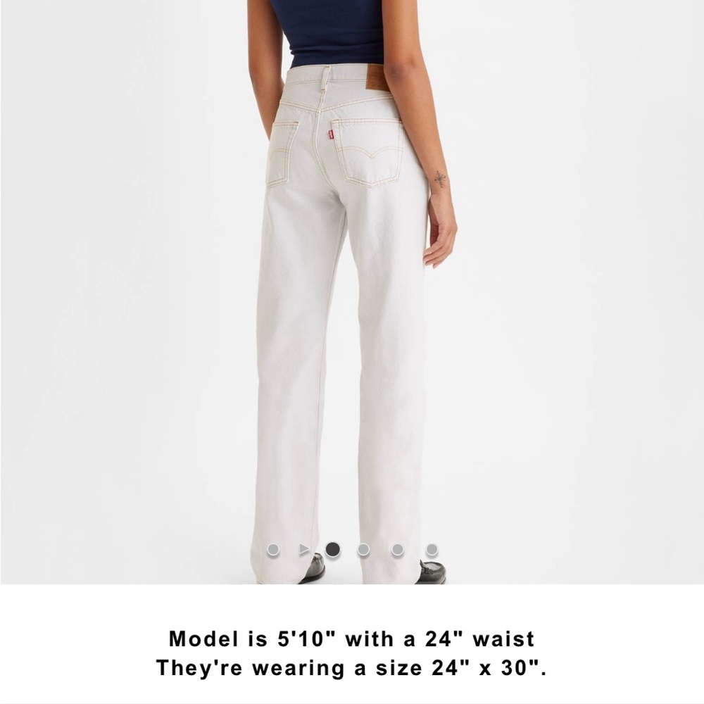 Only worn once- Levi 501 90s left out light wash jeans